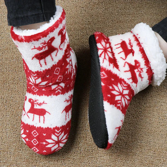 Christmas Elk Winter House Slippers