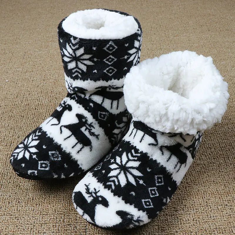 Christmas Elk Winter House Slippers