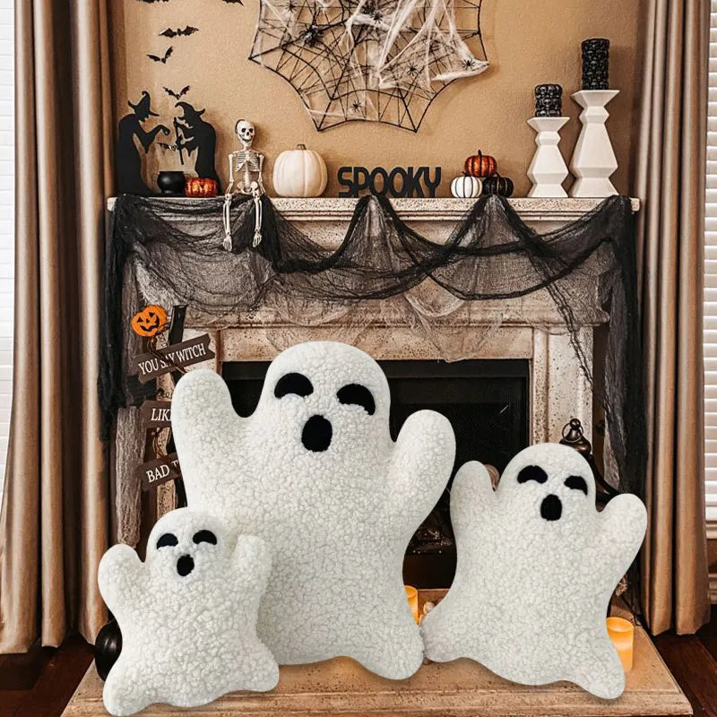 Halloween Ghost Pillow Plush Ghost Throw Pillow