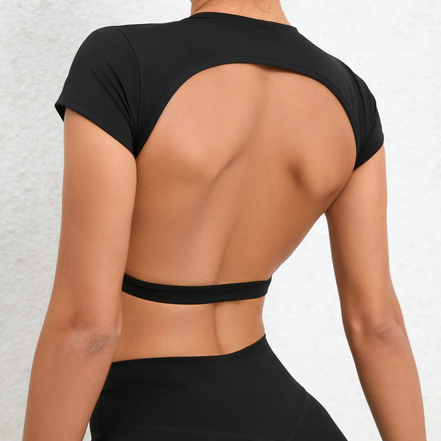 Breathable Backless Sports Crop Top