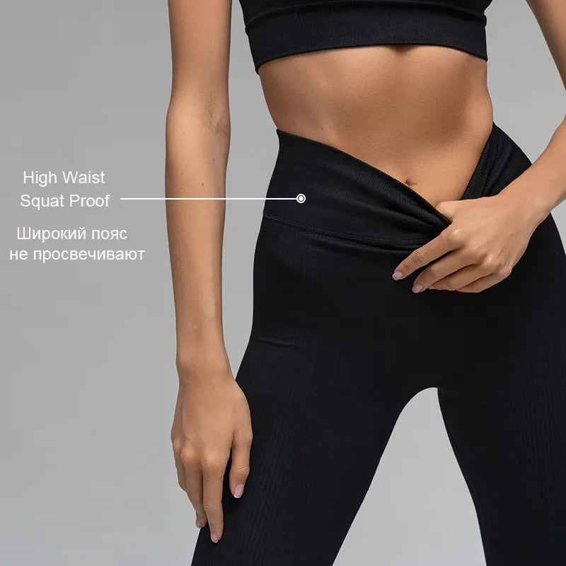 Ribbed Seamless High Waisted Leggings