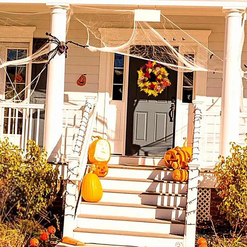 Farmhouse Harvest Fall Pumpkin Wreath