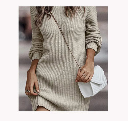 Chic Vintage Winter Knitted Dress