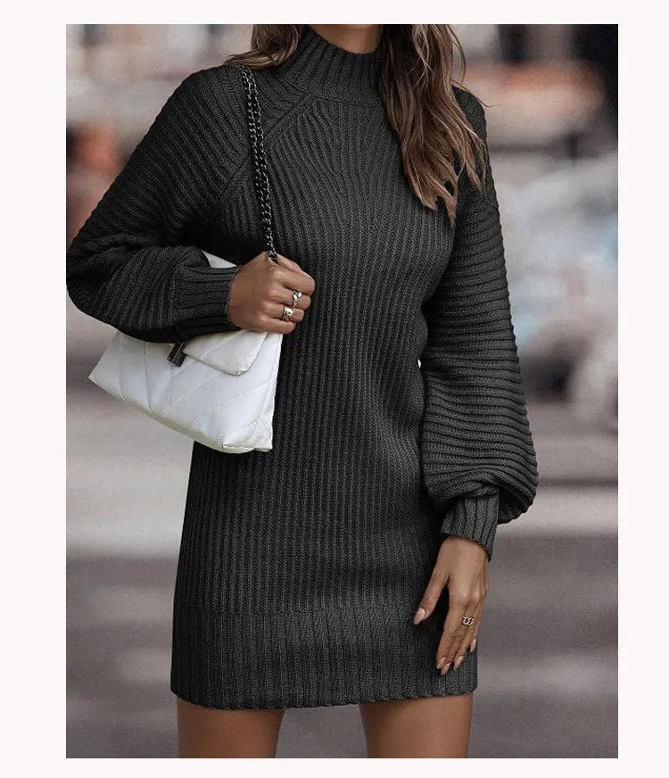 Chic Vintage Winter Knitted Dress