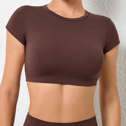 Breathable Backless Sports Crop Top