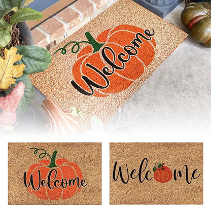 Autumn Pumpkin Welcome Door Mat