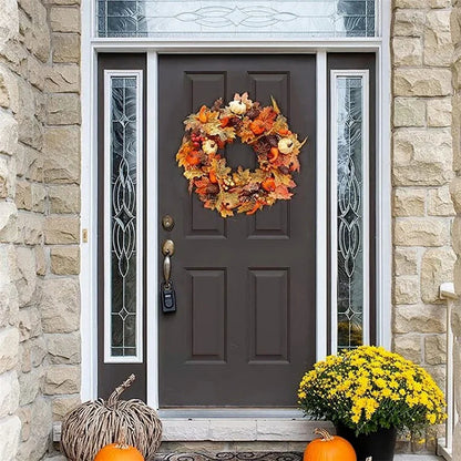 Farmhouse Harvest Fall Pumpkin Wreath