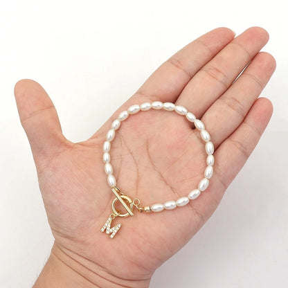 Initial Pearl Bracelet