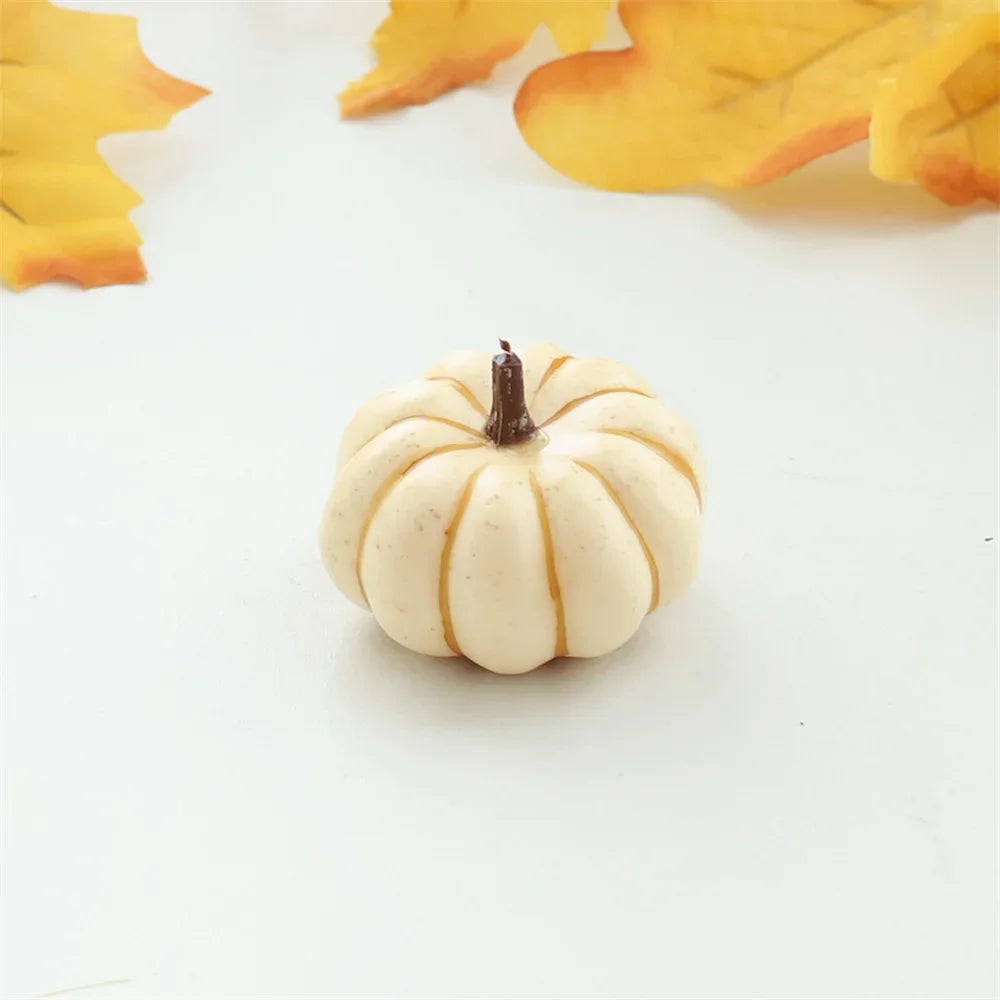 9pcs Random Mixed Mini Artificial Halloween Pumpkin Decor