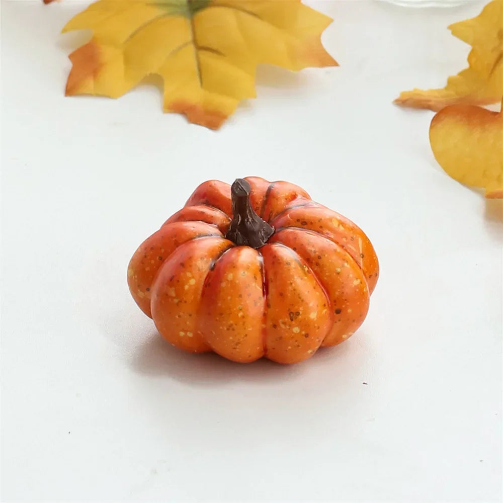 9pcs Random Mixed Mini Artificial Halloween Pumpkin Decor