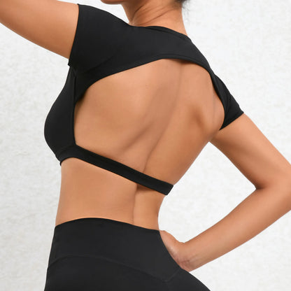 Breathable Backless Sports Crop Top