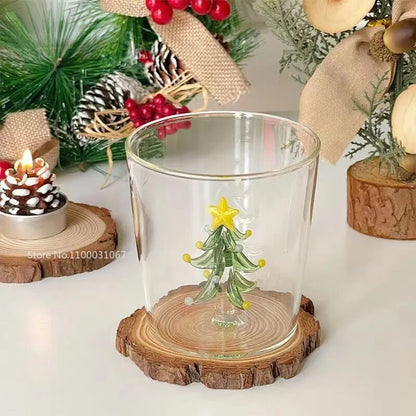 Christmas Tree Glass Cup