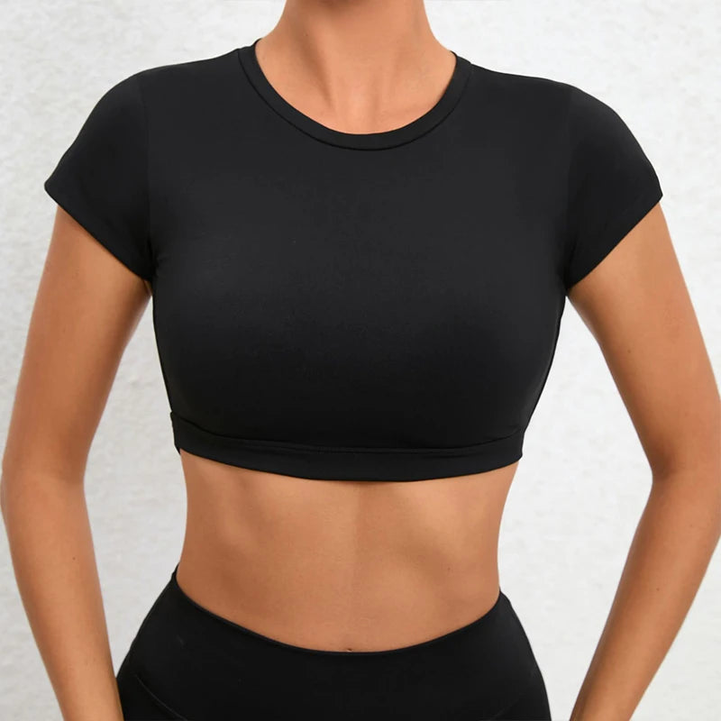 Breathable Backless Sports Crop Top