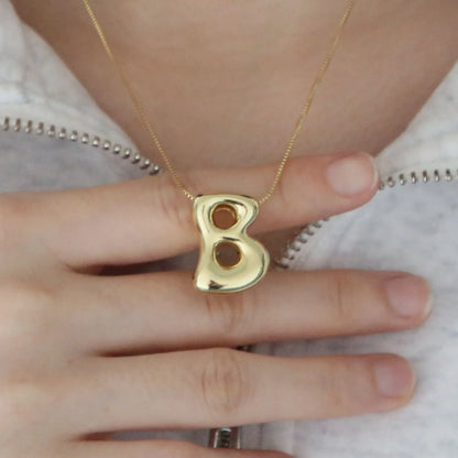 A-Z Bubble Letter Necklace