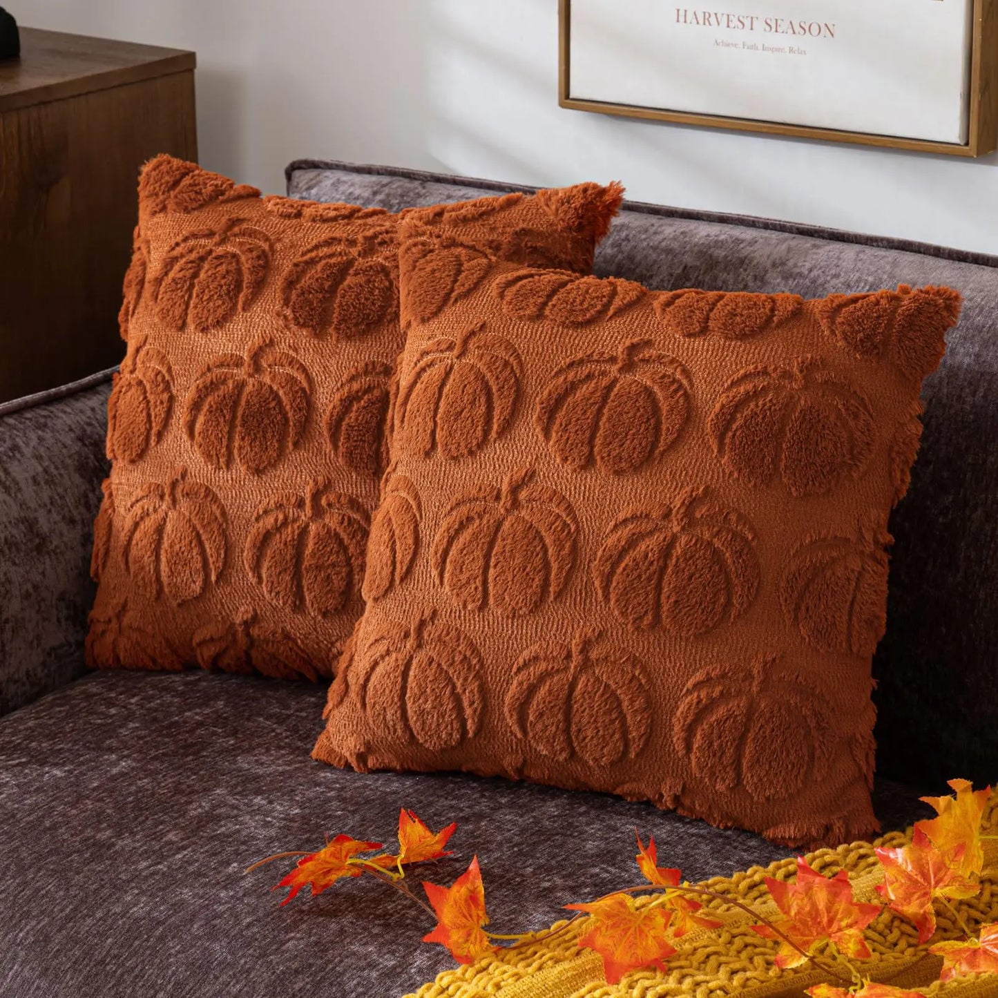 Pumpkin Fall Decorative Throw Pillow Covers