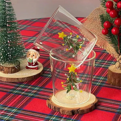 Christmas Tree Glass Cup