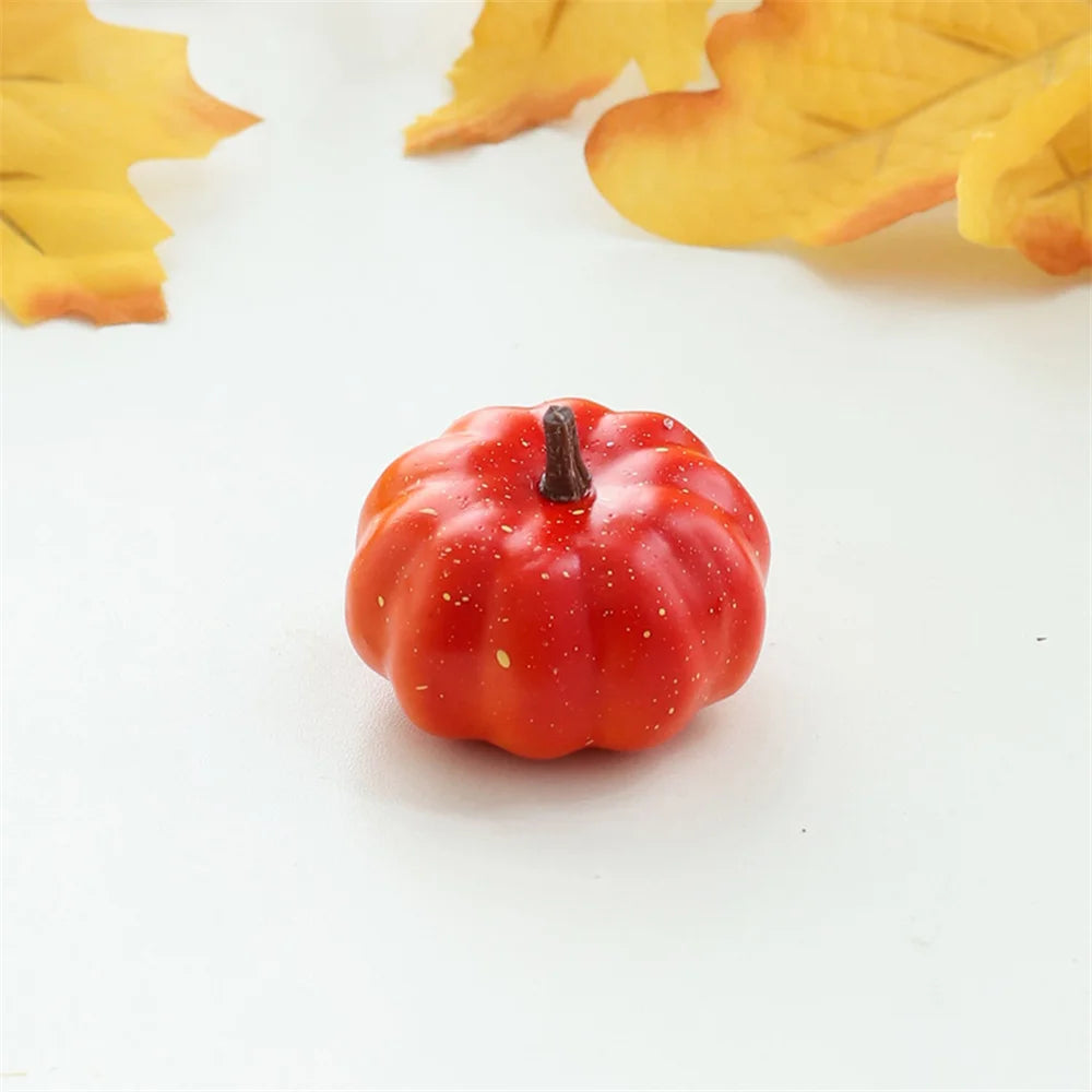 9pcs Random Mixed Mini Artificial Halloween Pumpkin Decor