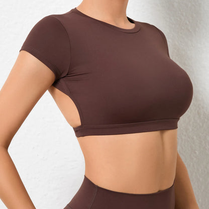 Breathable Backless Sports Crop Top