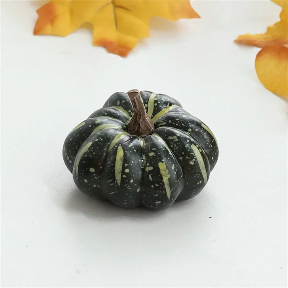 9pcs Random Mixed Mini Artificial Halloween Pumpkin Decor