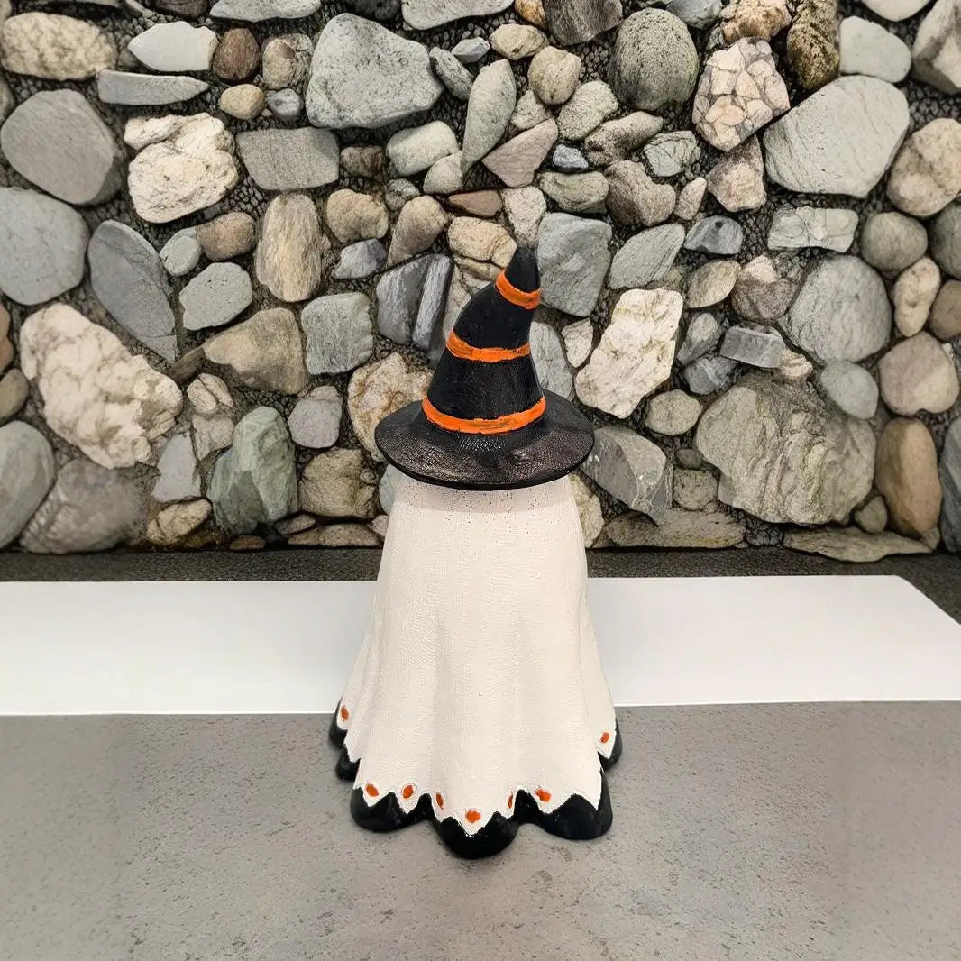 Ghost Pumpkin Figurine