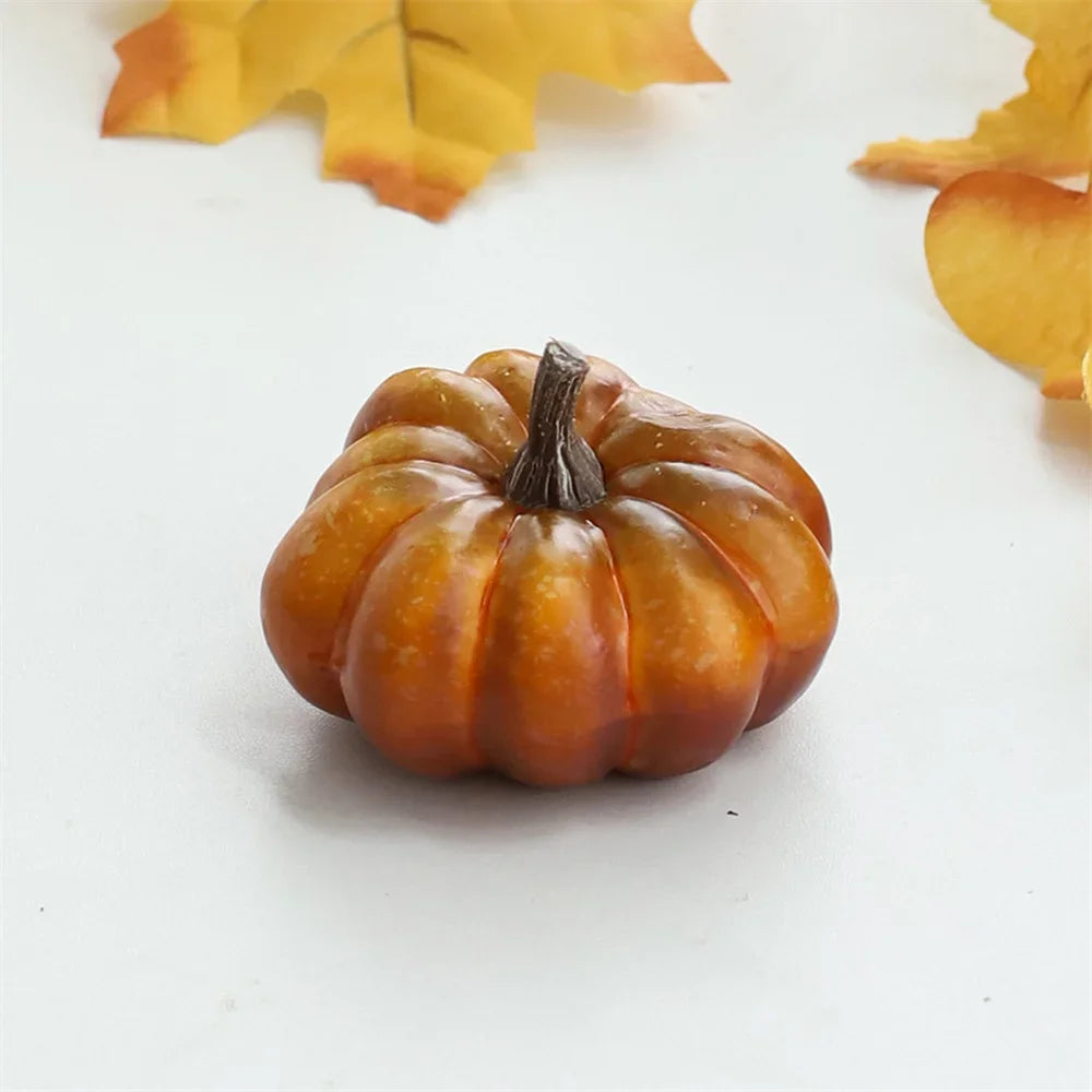 9pcs Random Mixed Mini Artificial Halloween Pumpkin Decor