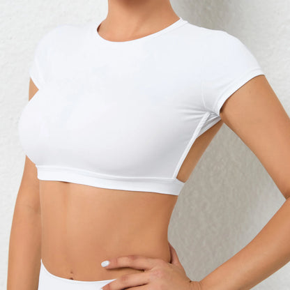 Breathable Backless Sports Crop Top