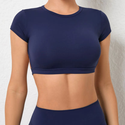 Breathable Backless Sports Crop Top