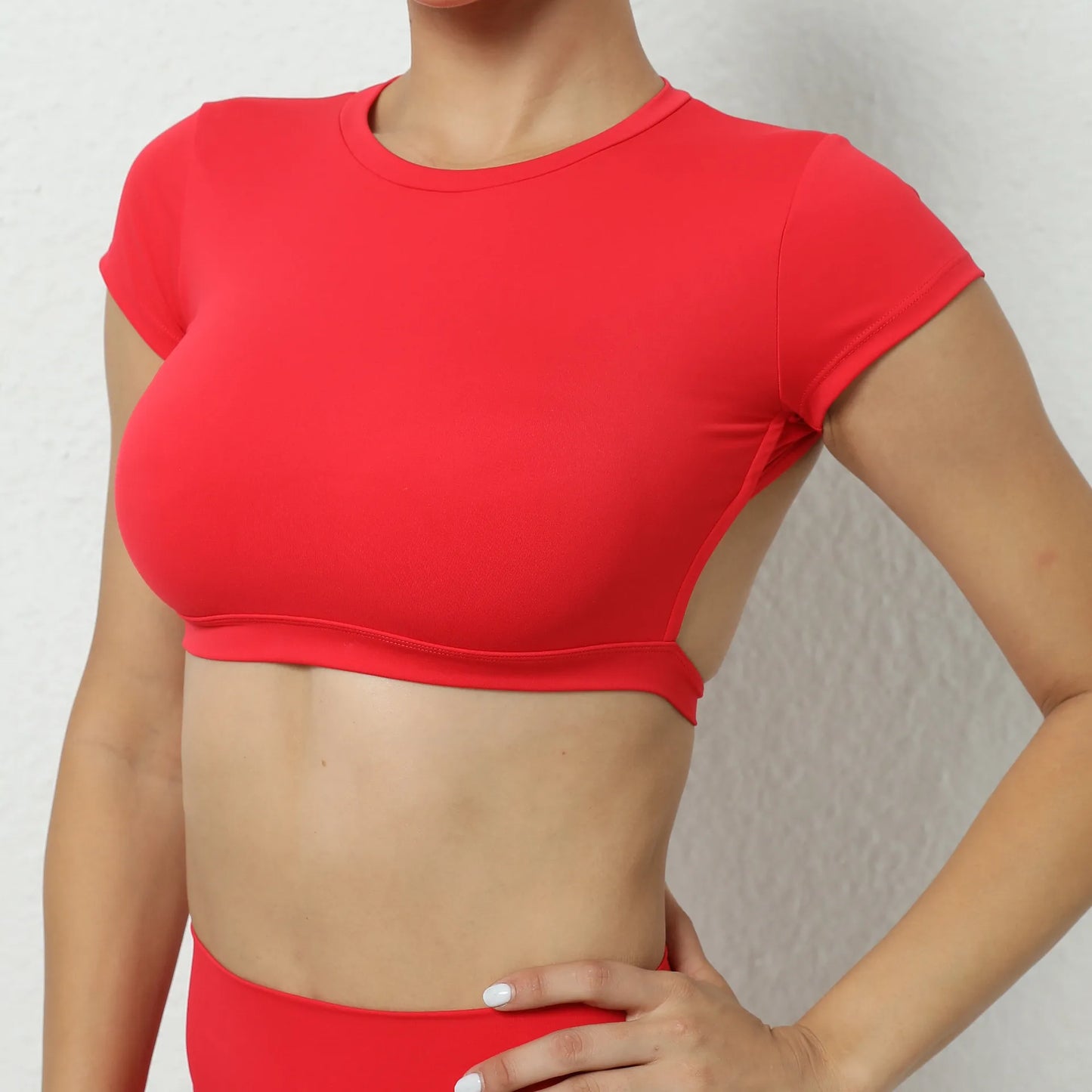 Breathable Backless Sports Crop Top