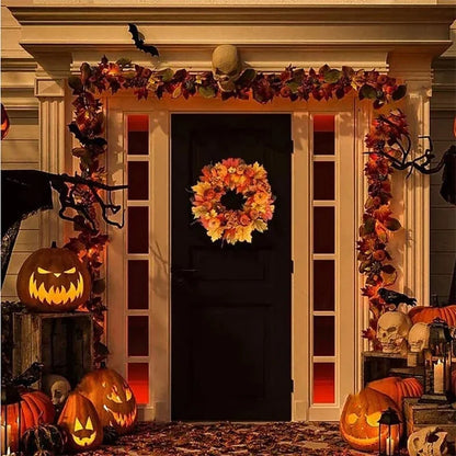 Farmhouse Harvest Fall Pumpkin Wreath