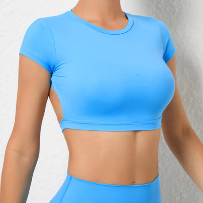 Breathable Backless Sports Crop Top