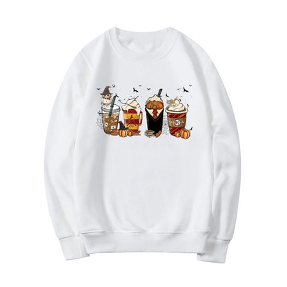 Retro Coffee Halloween Sweatshirt