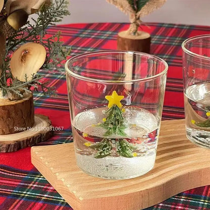 Christmas Tree Glass Cup