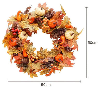 Farmhouse Harvest Fall Pumpkin Wreath