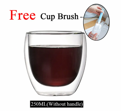 Double Wall High Borosilicate Glass Mug