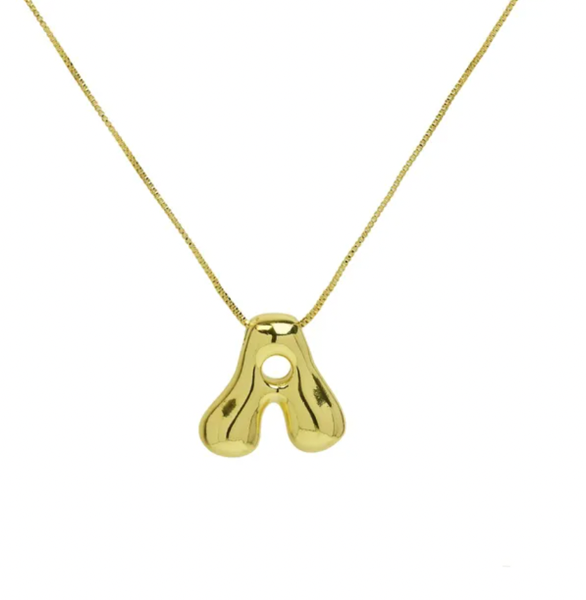 A-Z Bubble Letter Necklace