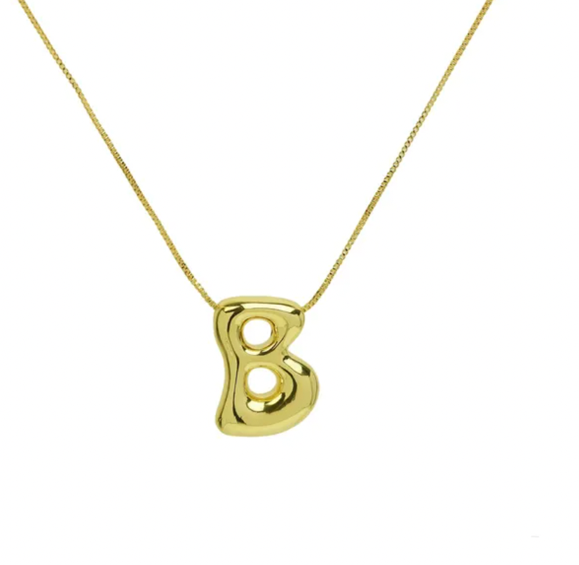 A-Z Bubble Letter Necklace