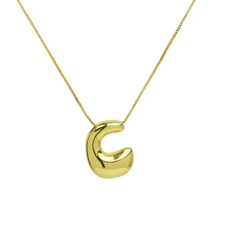 A-Z Bubble Letter Necklace