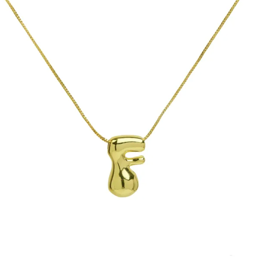 A-Z Bubble Letter Necklace