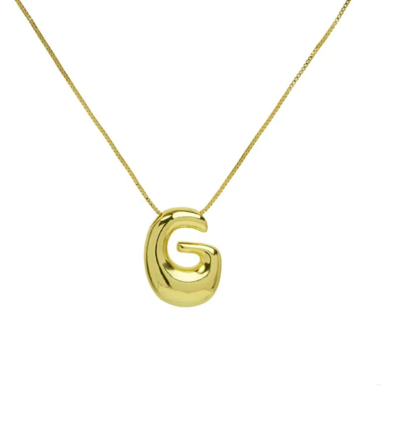 A-Z Bubble Letter Necklace