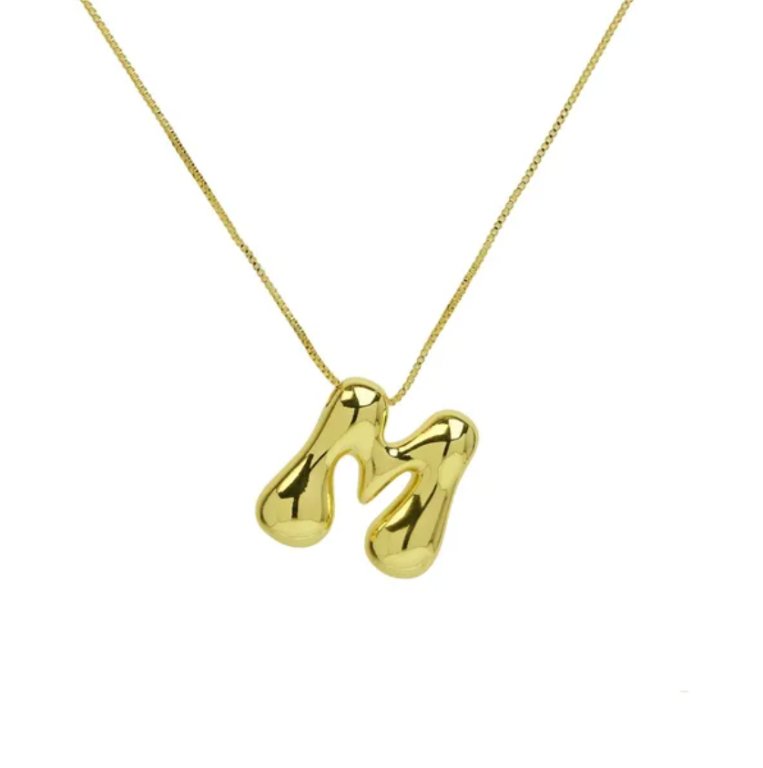 A-Z Bubble Letter Necklace