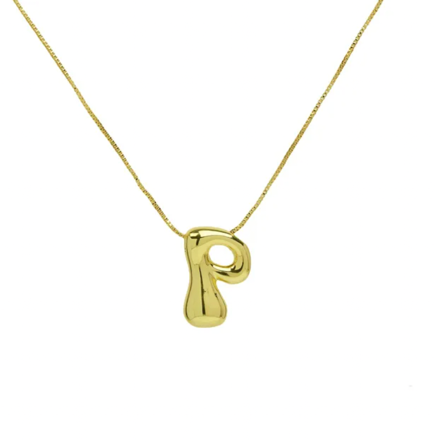 A-Z Bubble Letter Necklace