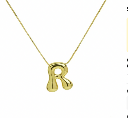 A-Z Bubble Letter Necklace