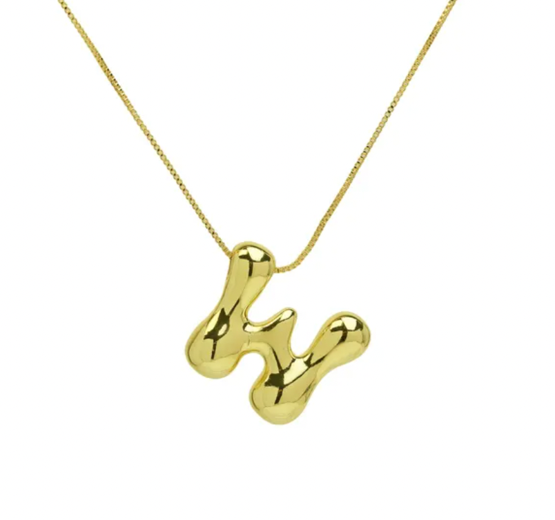 A-Z Bubble Letter Necklace