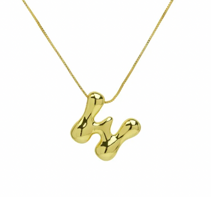 A-Z Bubble Letter Necklace