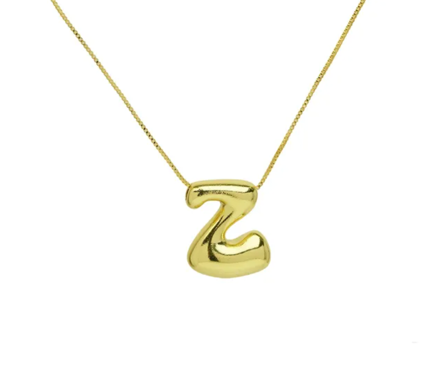 A-Z Bubble Letter Necklace