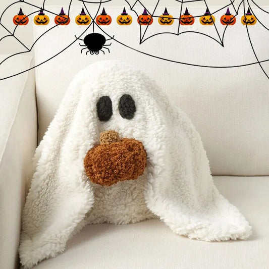 Halloween Ghost Pillow Plush Ghost Throw Pillow