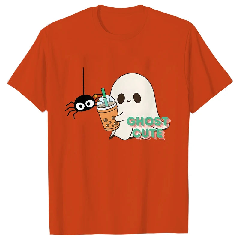 Cute Ghost Boba Tea T Shirts