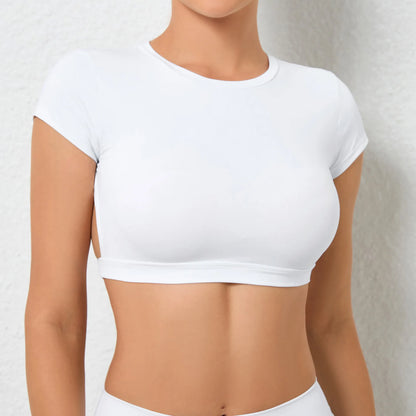 Breathable Backless Sports Crop Top