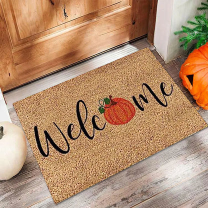 Autumn Pumpkin Welcome Door Mat